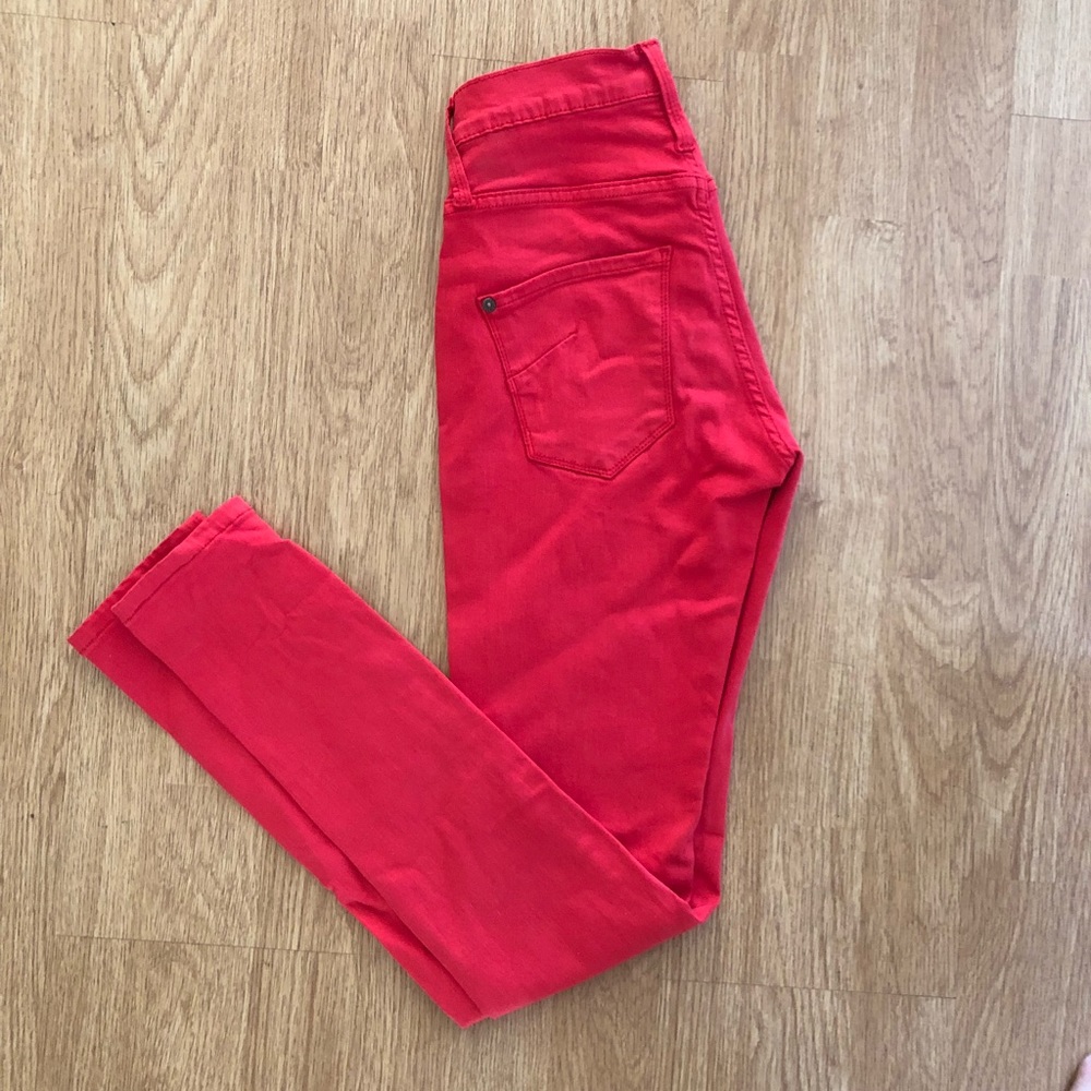 James Jeans, red twiggy dancer jeans.